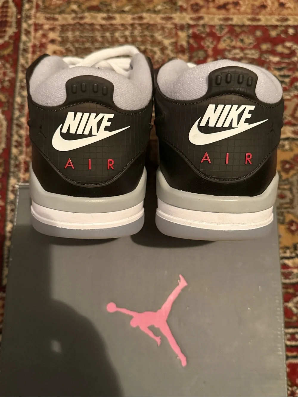 Jordan 4 RM Black Metallic Men's Black and White Sneakers